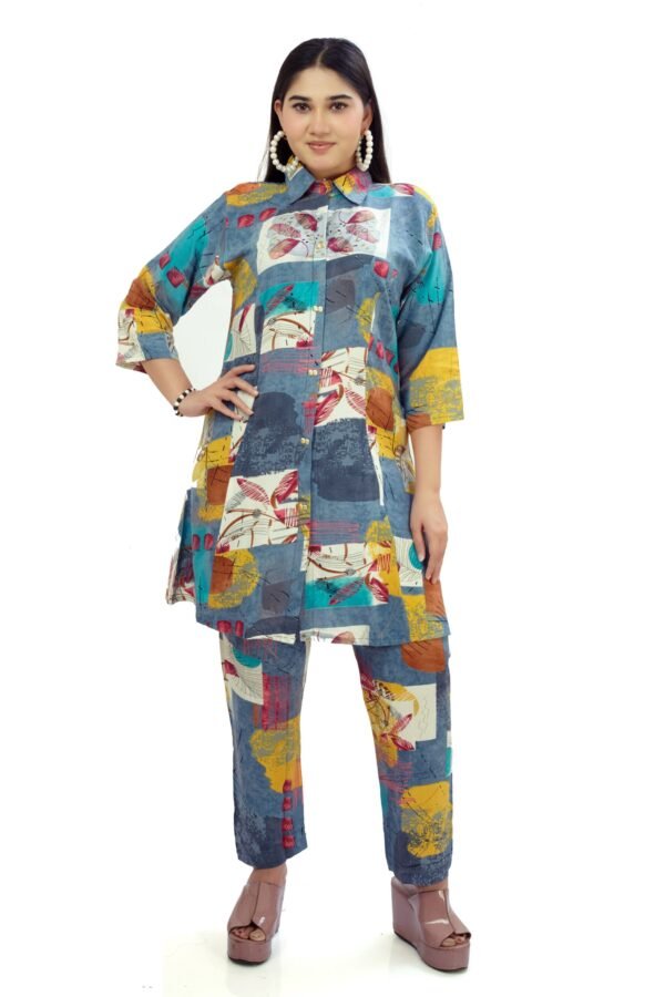 Colorful Printed Women Co-Ord Set with Matching Pant